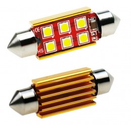 CANBUS C5W CANBUS FESTONE 6 LED 3030 SMD 39 MM DISSIPATORE