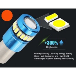 BAY9S CANBUS CANBUS T10 LED SMD 3014 3030 10W AMBER
