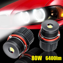 2pcs H8 Error Free LED Angel Eyes Light Headlight Lamp Halo Bright Fog  Light Bulbs white For BMW E90 E92 E82 E60 E70 E71 X5 X6
